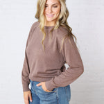 Verena Raglan Loose Fit Sweater - Brown