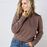 Verena Raglan Loose Fit Sweater - Brown