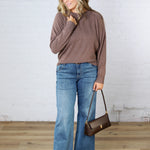 Verena Raglan Loose Fit Sweater - Brown