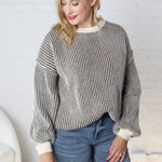 Verena Textured Stripe Detail Sweater