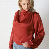 Veronica Rust Blouse by ASTR the Label - Final Sale