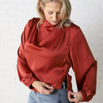 Veronica Rust Blouse by ASTR the Label - Final Sale