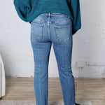 Vesper High Rise Crop Straight Jeans - Risen Jeans