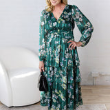 Victoria Tiered Maxi Dress - Forest Green