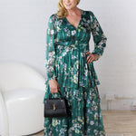 Victoria Tiered Maxi Dress - Forest Green