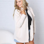 Vina Snap on Shacket with Pockets - Natural