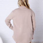 Vina Snap on Shacket with Pockets - Taupe