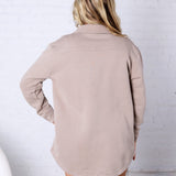 Vina Snap on Shacket with Pockets - Taupe
