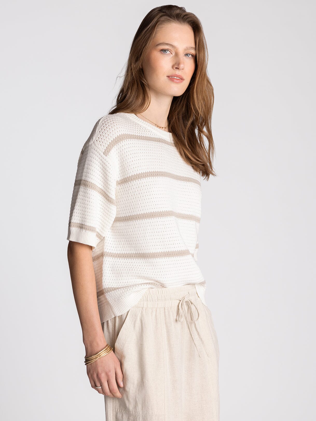 Viola Sweater - White Taupe