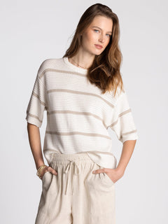Viola Sweater - White Taupe