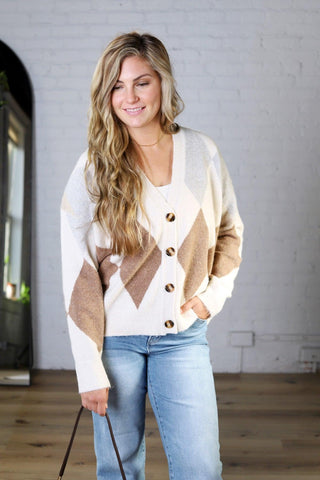 Vivienne V-Neck Cardigan Sweater