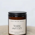 Warm + Cozy 9 oz Soy Candle - Amber Jar