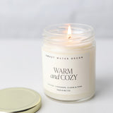 Warm + Cozy 9 oz Soy Candle - Clear Jar