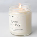 Warm + Cozy 9 oz Soy Candle - Clear Jar