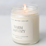 Warm + Cozy 9 oz Soy Candle - Clear Jar