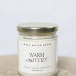 Warm + Cozy 9 oz Soy Candle - Clear Jar