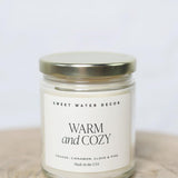 Warm + Cozy 9 oz Soy Candle - Clear Jar