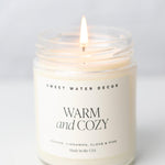 Warm + Cozy 9 oz Soy Candle - Clear Jar