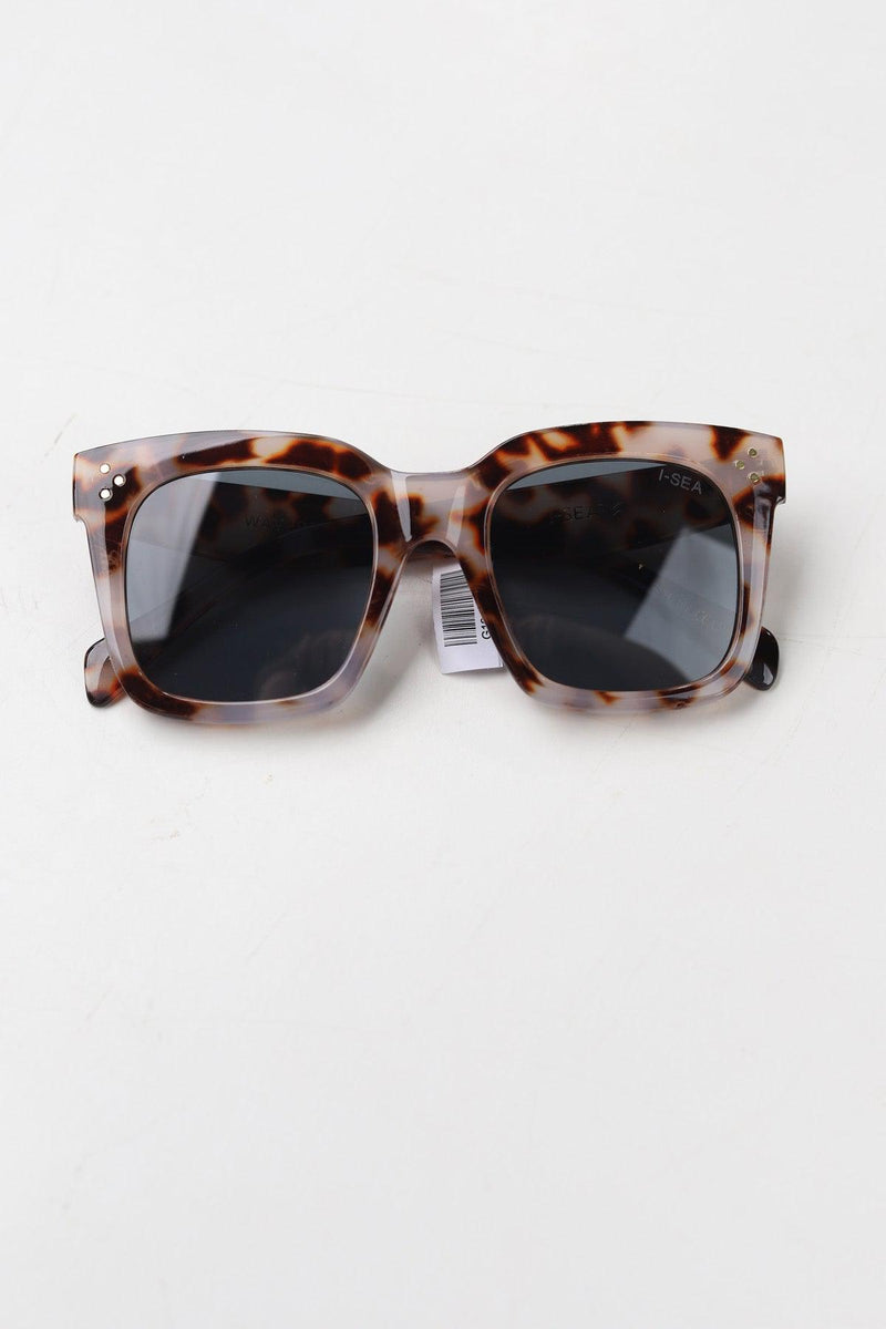 Waverly Sunglasses - Snow Tortoise/Smoke Polarized Lens
