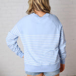 Weekender Stripe V-Neck by Z Supply - Barcelona Blue