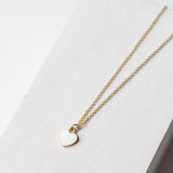 White Enamel Heart Necklace - Gold - Baubles + Bobbies