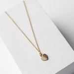 White Enamel Heart Necklace - Gold - Baubles + Bobbies