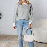 Willa Crew Neck Sweater - Charcoal