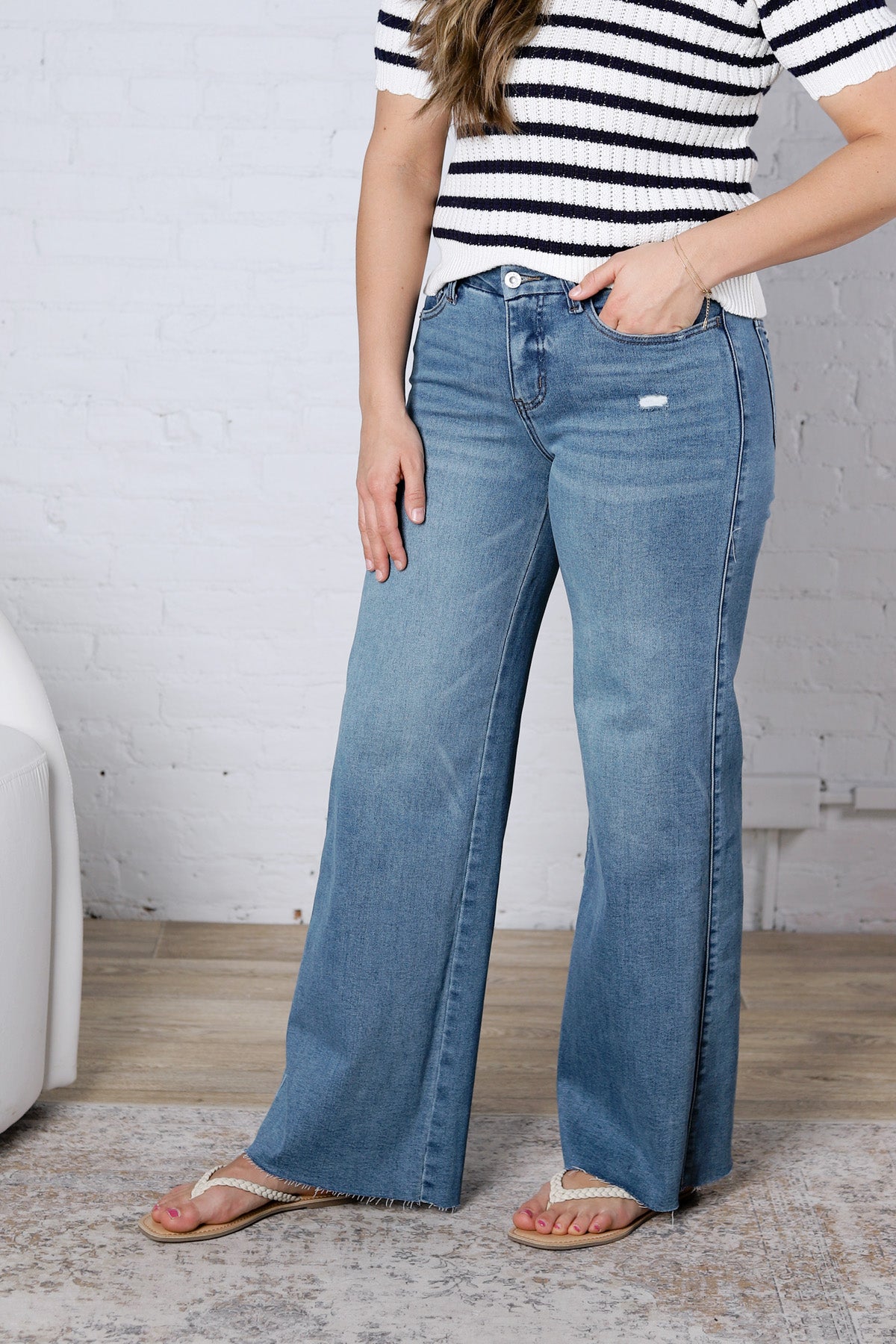 Willa Mid Rise WL Vintage Wash Denim - Vintage Blue - FINAL SALE