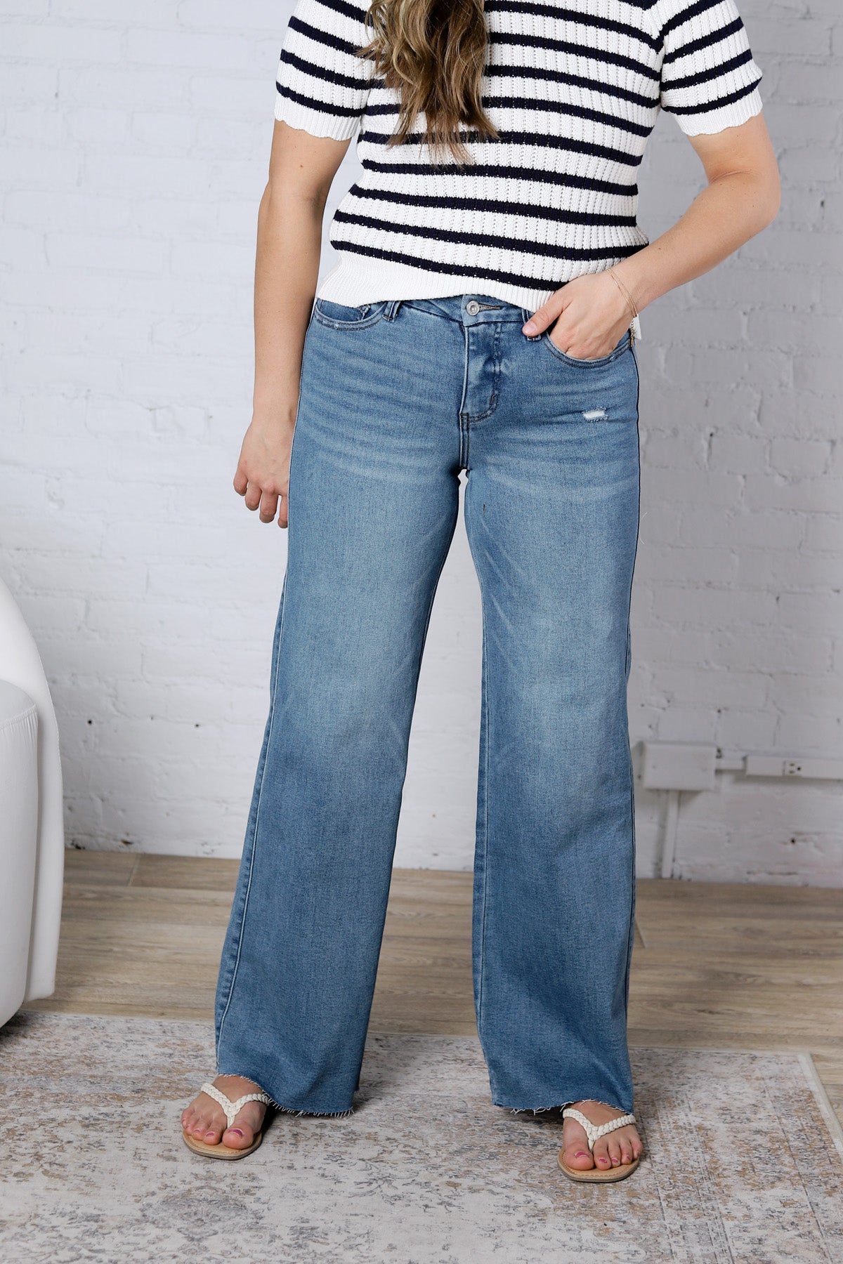 Willa Mid Rise WL Vintage Wash Denim - Vintage Blue - FINAL SALE