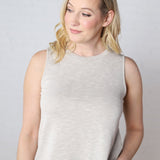 Willow Ribbed Knit Top - Heather Grey