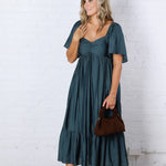 Winslet Willow Sweetheart Smocked Midi Dress