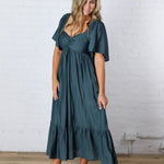 Winslet Willow Sweetheart Smocked Midi Dress