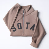 Women's Lila 1/2 Zip Sweatshirt - Brown Sugar