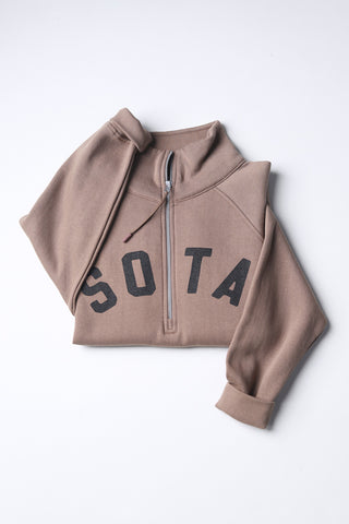 Women's Lila 1/2 Zip Sweatshirt - Brown Sugar