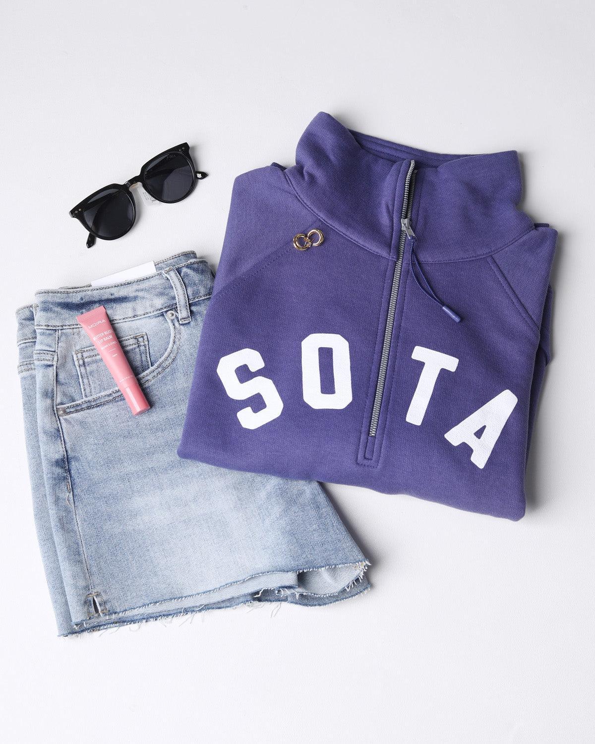 Women's Lila 1/2 Zip Sweatshirt - Future Dusk