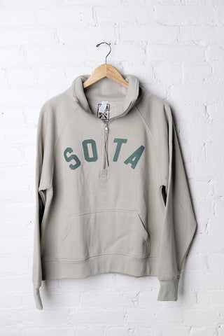 Women's Lila 1/2 Zip Sweatshirt - Olive/Dark Green