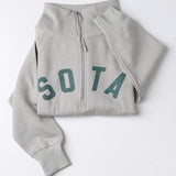 Women's Lila 1/2 Zip Sweatshirt - Olive/Dark Green
