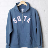 Women's Lila 1/2 Zip Sweatshirt - Pale Blue