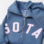 Women's Lila 1/2 Zip Sweatshirt - Pale Blue FINAL SALE