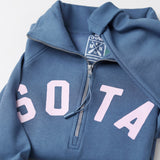 Women's Lila 1/2 Zip Sweatshirt - Pale Blue FINAL SALE