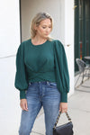 Wrenley Hunter Green Blouse