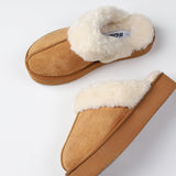 Wrenly Fur Trimmed Slippers - Tan - FINAL SALE