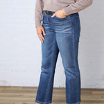 Zadie Straight Leg Ankle Denim - Dark Wash