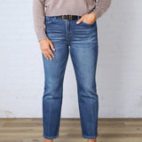Zadie Straight Leg Ankle Denim - Dark Wash