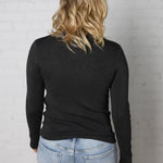 Zaire Mockneck Longsleeve Sweater - Charcoal