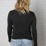 Zaire Mockneck Longsleeve Sweater - Charcoal