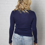 Zaire Mockneck Longsleeve Sweater - Cobalt