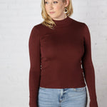 Zaire Mockneck Longsleeve Sweater - Wine