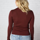 Zaire Mockneck Longsleeve Sweater - Wine