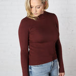 Zaire Mockneck Longsleeve Sweater - Wine